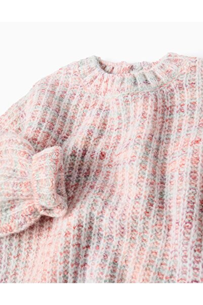 Ziddy Thick Knit Jumper for Baby Girls, Multicolour