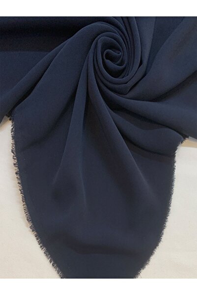 Yiğit Kumaş Navy Blue Draped Crepe Fabric