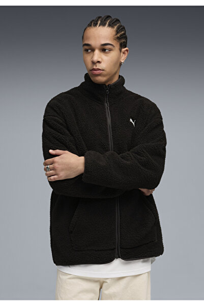 Puma Pánské zimní sherpa mikina Essentials Elevated Relaxed Winterized Full-Zip