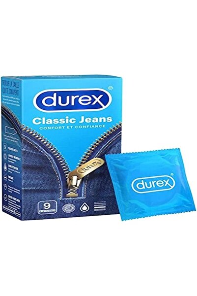 Durex Classic Jeans Condoms, 9 pieces