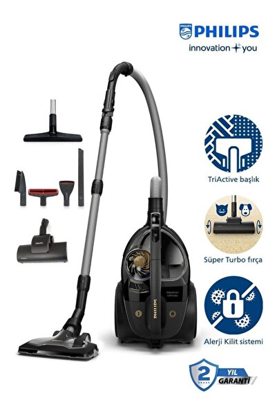 Philips Sessiz+Güçlü 5 Yıl Garanti Marathon Ultimate Toz Torbasız Elektrikli ...