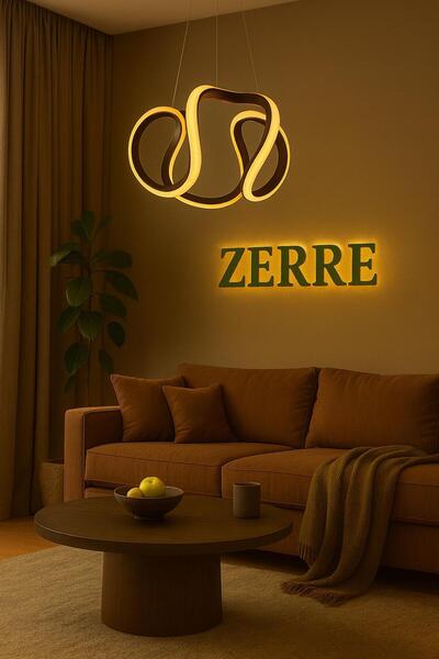 ZERRE Shop Avize ORBİS Siyah Ultra Süper 3 RENK Ledli Sarkıtma (20cm)