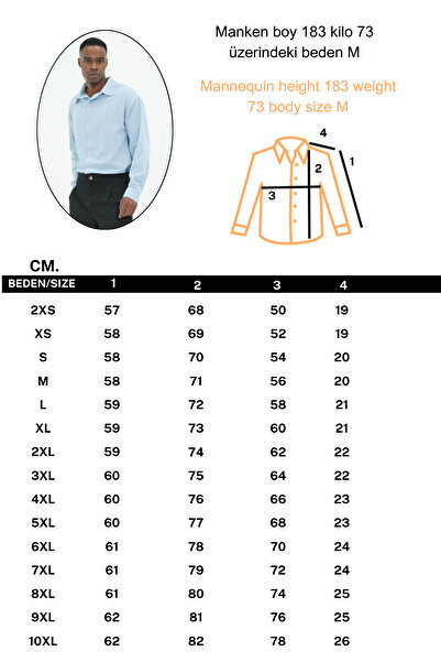 RELAXL 4 Mevsim Oversize Uzun Kol Erkek Gömlek Büyük Beden Bebe Mavi