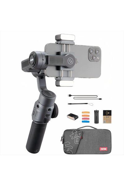 ZHIYUN Smooth 5 Combo Gimbal Stabilizer for Smartphone, 3-Axis Portable Android and iPhone Gimbal St