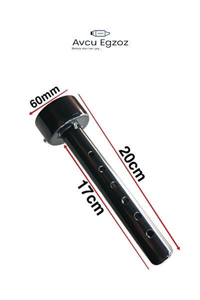 Universal Motosiklet Egzoz Susturcusu 60mm Vidalı Siyah