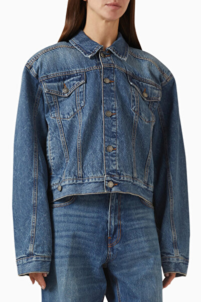 Haikure Renee Boxy Denim Jacket, Oversize Modern Women's Jean Jacket