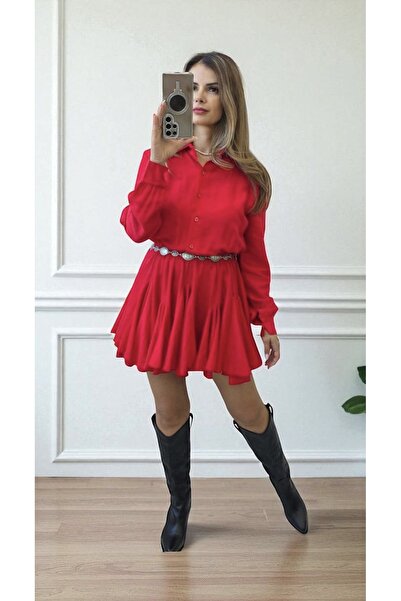 styleFlex Shirt dress made of 100% viscose and elastic at the waist