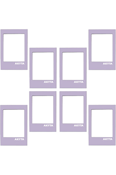 Akyta Magnetic Photo Frame, Purple, 8 Pieces