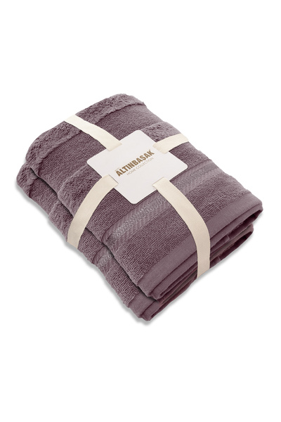 Altınbaşak Nila Cotton Combed Cotton 2-Piece Hand Towel Set 50 X 90 Plum
