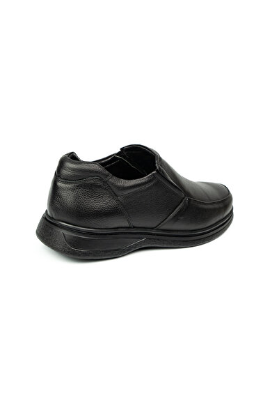 Modesa Ανδρικά casual παπούτσια Babalı 100 Black Leather Moccasin