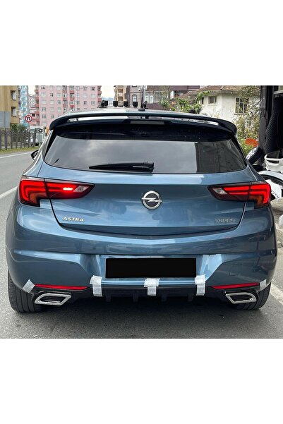 bestuning Opel Astra K Egzoz Görünümlü Difüzör 2015-2021 Parlak Siyah