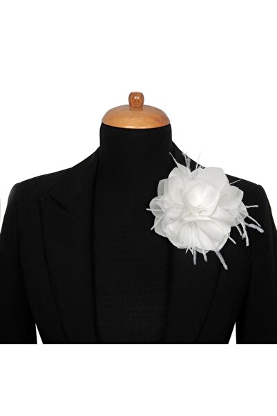 lemidor Otrişli yaka çiçeği kumaş çiçek broş