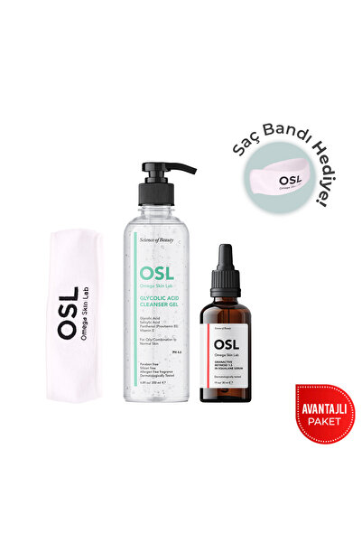 OSL Omega Skin Lab Glycolic Acid Cleanser Gel 200 ml + Granactive Retinoid %1...