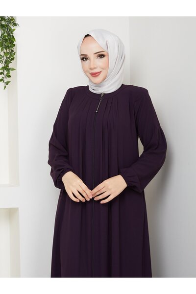 ESLEMNUR عباية كاجوال للحج والعمرة مطوي من الرقبة