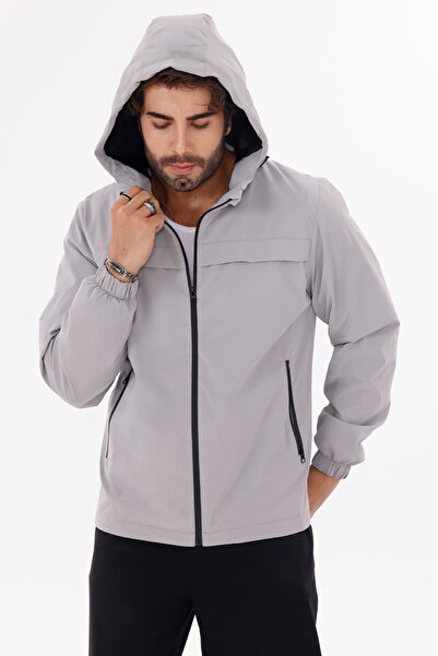 Royalside Ανδρικό αδιάβροχο με κουκούλα Nova, κομψό, εποχιακό, αδιάβροχο και αντιανεμικό