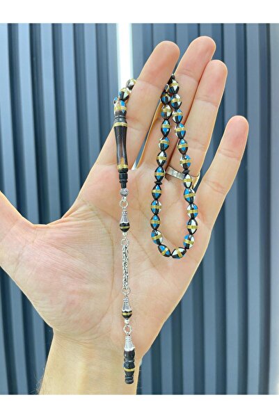 AHMET SİLVER İşlemeli Pirinç Sarma Kuka Tesbih