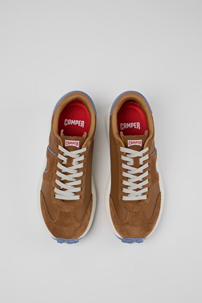 CAMPER Kadın Pelotas Athens Deri & Süet Sneakers - Kahverengi