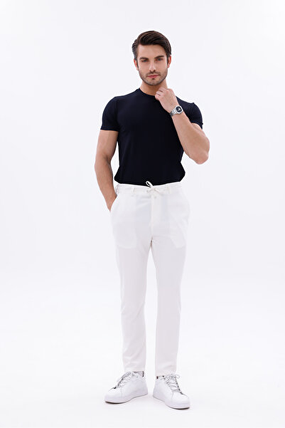 freemen Ανδρικό παντελόνι με κορδόνια Slim Fit ελαστικό ύφασμα