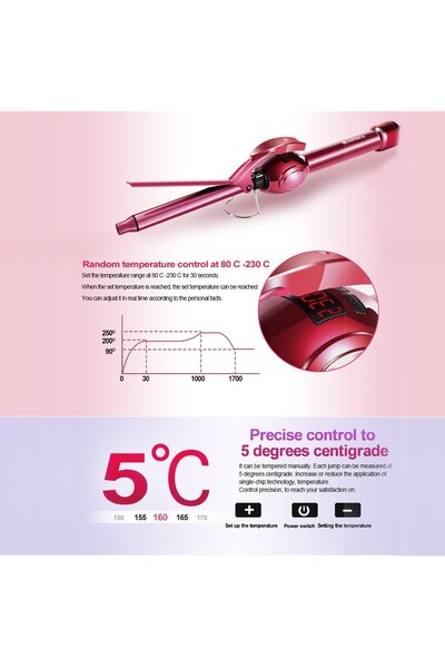 TotulPerfect Professional Hair Curler for Afro Curls 7mm Diameter Purple
