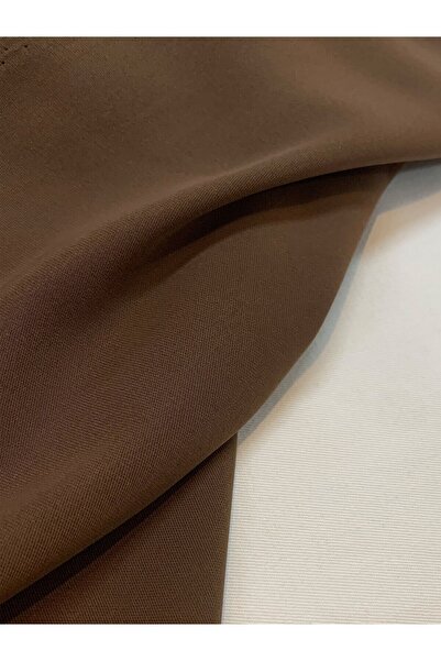 Yiğit Kumaş Кафява дебела креп плат