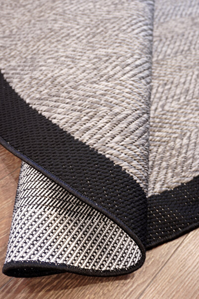 Pollini Halı Kolay Temizlenen Yıkanabilir Yuvarlak Bordürlü Sisal Halı SL-6