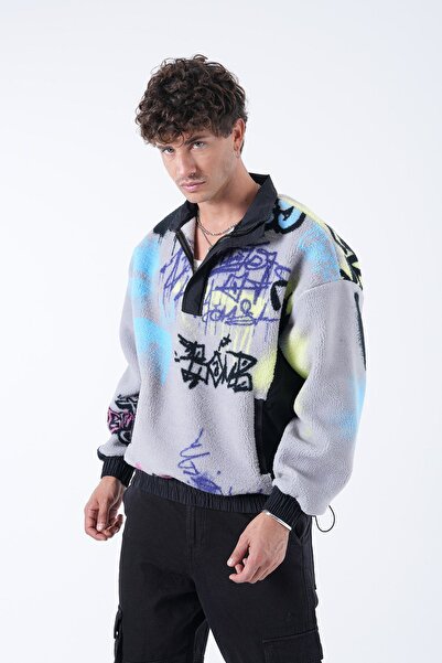 TÜZeMEN Plush Sweat with Woven Garnish