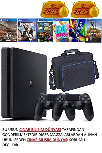 Sony Ps4 1 Tb Slim Kasa 6 Oyunlu 2 Adet V2 Kol + 2 Adet Kol standı + Taşıma Çantası Ürün 12 Ay Garanti
