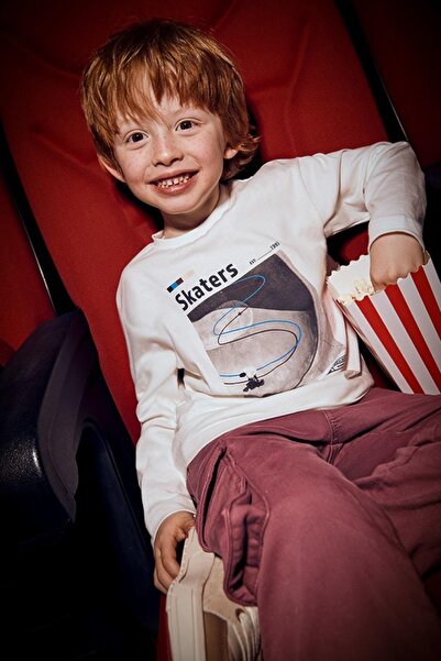 MAYORAL Boy's 4-9 Years Old Patterned Double Long Sleeve T-Shirt Navy Blue-White