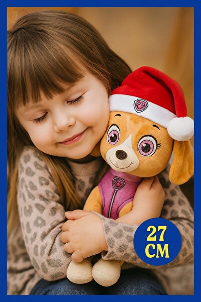 TOYFEST Paw Patrol Yılbaşı Serisi Skye 27 Cm Peluş Oyuncak Pilot Köpek