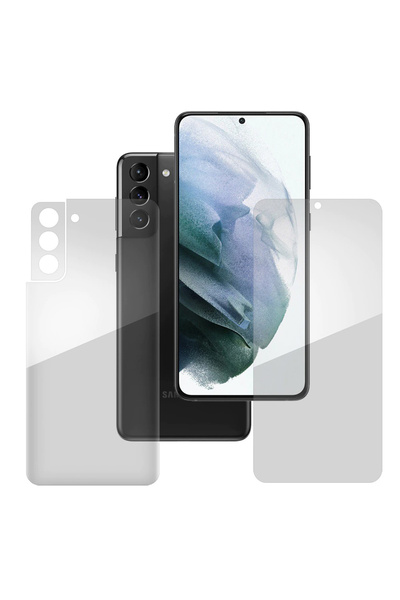 Optim Solution Set Folie Fata-Spate pentru Samsung Galaxy S21 FE, Silicon Hyd...