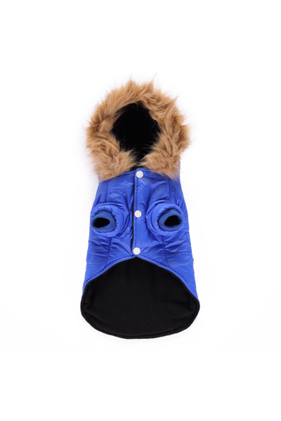 fara marca Geaca pentru catei albastru M 25cm lungime