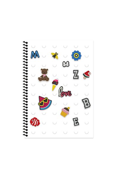 KESKİN COLOR دفتر ملاحظات ممتع بغلاف مربع من البولي بروبيلين مقاس A4 - أبيض