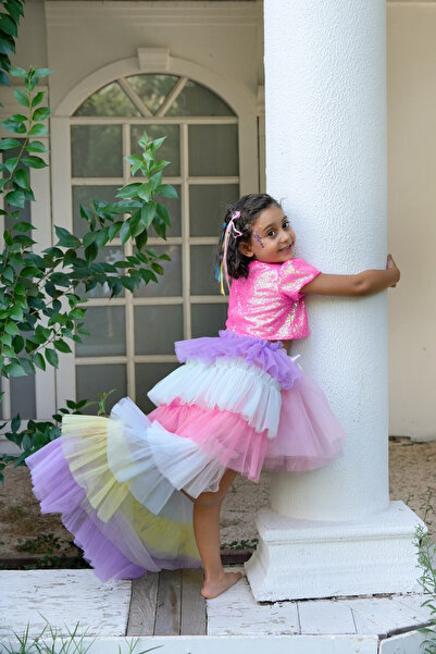 DUCA KIDS Unicorn Renkli Tül Kuyruk | Güneş ışığı