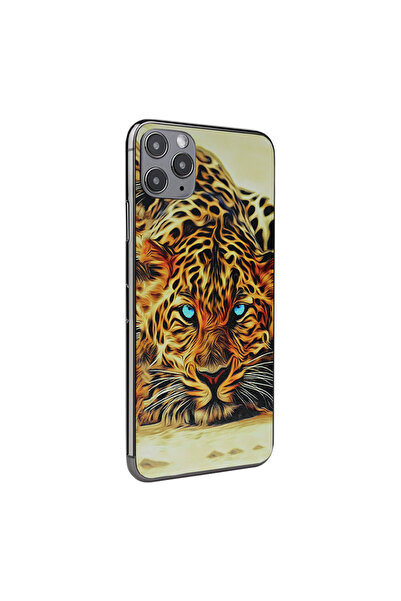 Optim Solution Folie Skin Spate pentru Apple Iphone 13 Pro, Tiger Design, Hig...