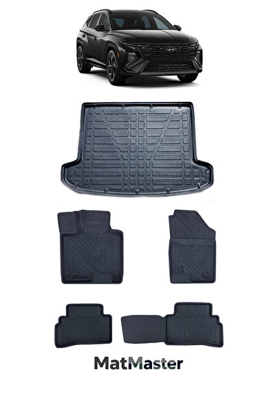 MatMaster Hyundai Tucson 2023 Model 5D Premium Ekstra Havuzlu Paspas Ve Bagaj...