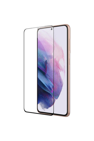 Magic Γυάλινη μεμβράνη πλήρους κάλυψης 9D για Samsung S21, υψηλής ποιότητας, μαύρη