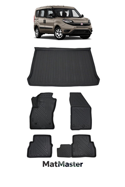 MatMaster Fiat Doblo 2013 Model 5D Premium Ekstra Havuzlu Paspas Ve Bagaj Hav...