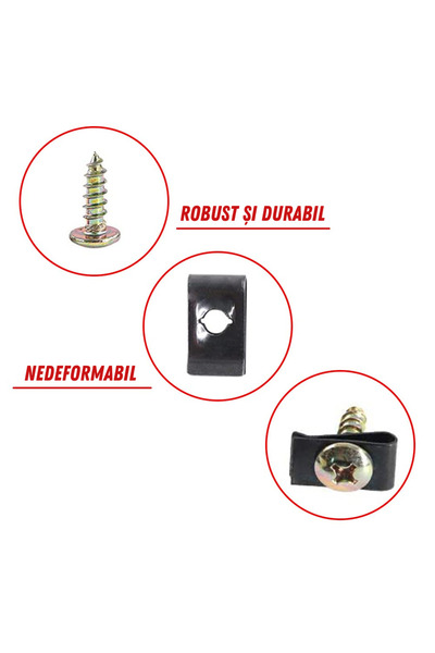 MaxTech Set mixt 170 buc. clipsuri / cleme auto U-NUT otel inoxidabil pentru fixare ornamente si caroserie