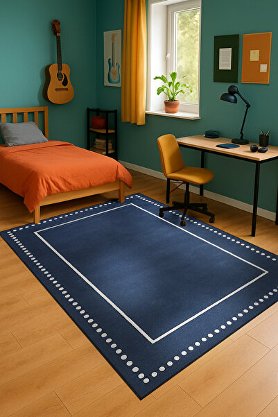 Rugs Modern Halı MOSSO Nokta Şerit Desenli Dokuma Taban Vintage Dekoratif Hal...