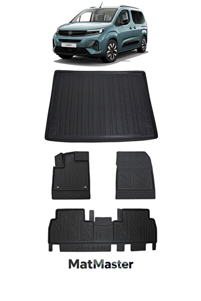MatMaster Opel Combo 2026 Model 5D Premium ELstra Havuzlu Paspas Ve Bagaj Hav...