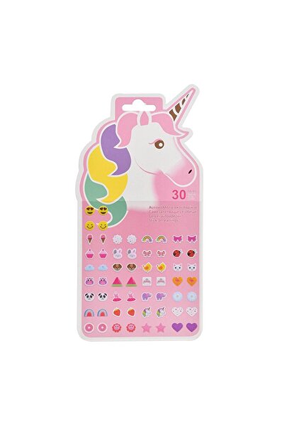 OEM Unicorn Sticker Earrings Different Designs for Children - 30 pairs