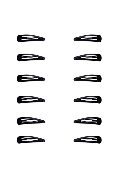 OEM Black Hair Clips 4.5cm - 12pcs