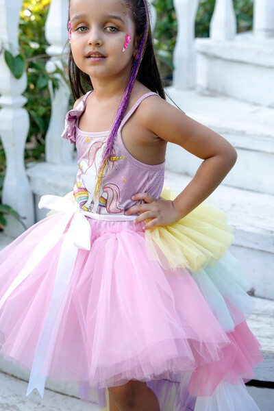 DUCA KIDS Unicorn Renkli Tül Kuyruk | Güneş ışığı