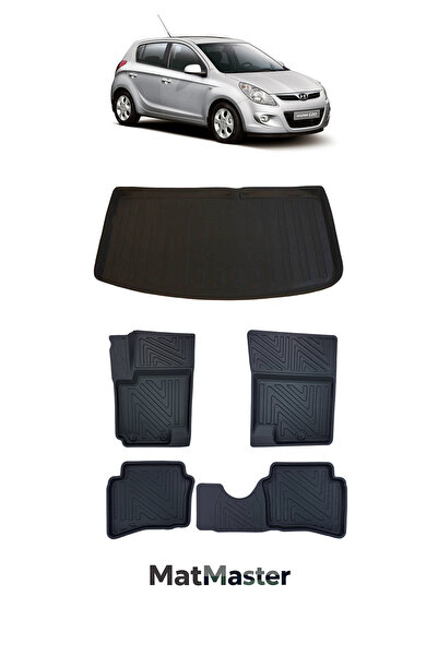 MatMaster Hyundai i20 2013 Model 5D Premium Ekstra Havuzlu Paspas Ve Bagaj Ha...