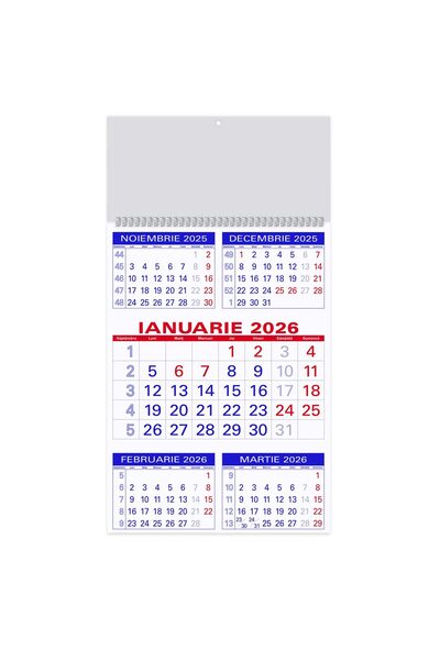 Libra Calendar 2026, 5 luni pe pagină, 12 coli, hârtie mată