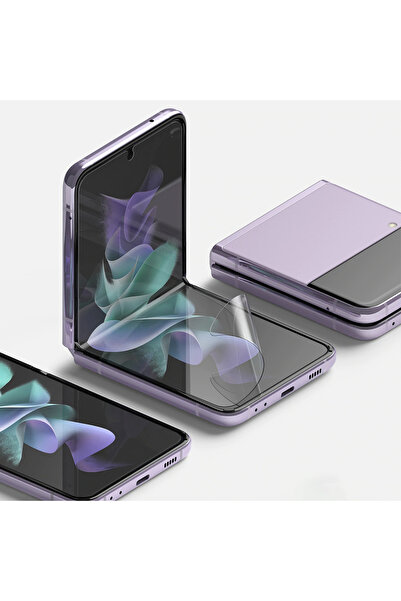 Optim Solution Set Complet Folie Display si Spate pentru Samsung Galaxy Z Flip 3 5G, Silicon Hydrogel