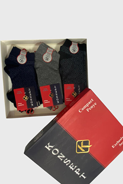 nasbina Мъжки памучни чорапи с шарки в кутия, 12 чифта