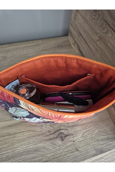 Handream Quilted Autumn Leaves Patterned (Makeup Bag/Handbag/Purse-Luggage Organizer)