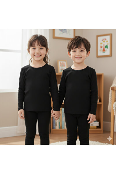 Şimo Butik Unisex Children's Thermal Top Undershirt Undershirt Brushed Inner ...