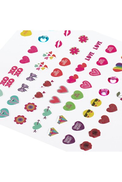 OEM Colorful Hearts Sticker Earrings for Kids - 30 pairs